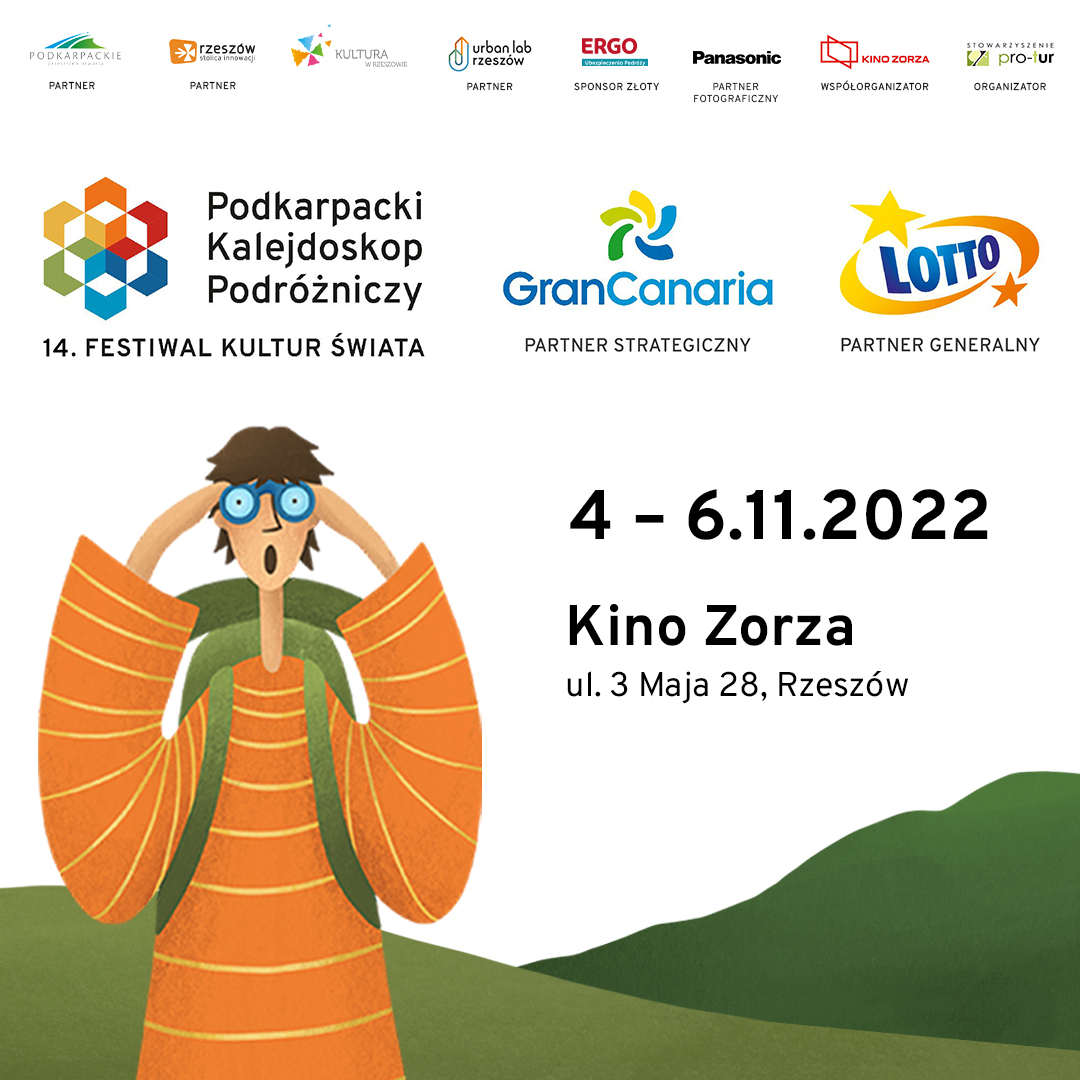 Grafika promująca wydarzenie pn. 14. Podkarpacki Kalejdoskop Podróżniczy