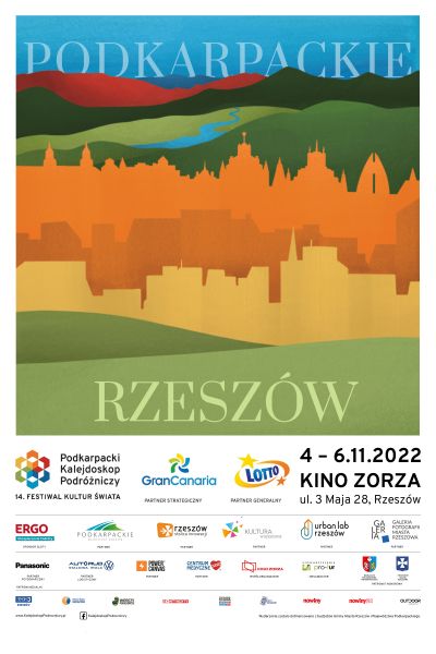 Plakat promujący wydarzenie pn. 14. Podkarpacki Kalejdoskop Podróżniczy