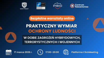 Zdjecie do artykułu Bezpłatne warsztaty online: Praktyczny wymiar ochrony ludności w dobie współczesnych zagrożeń