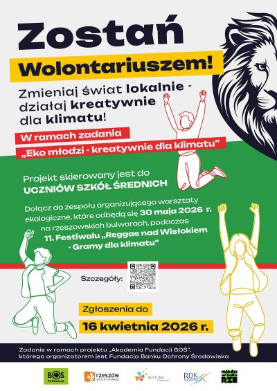 Zdjecie do artykułu Zostań wolontariuszem! Rzeszowski Dom Kultury zaprasza młodzież do działania na rzecz klimatu