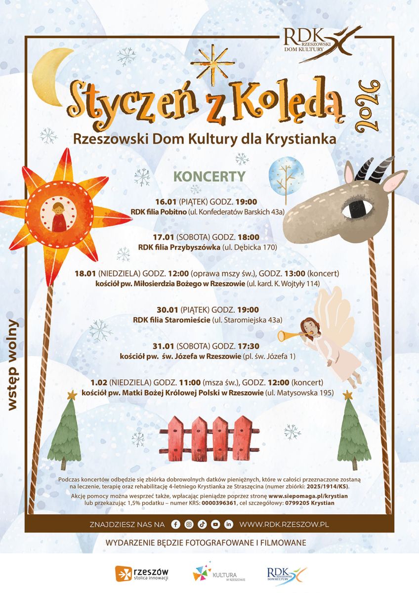 Zdjecie do artykułu Rzeszowski Dom Kultury kolęduje dla Krystianka
