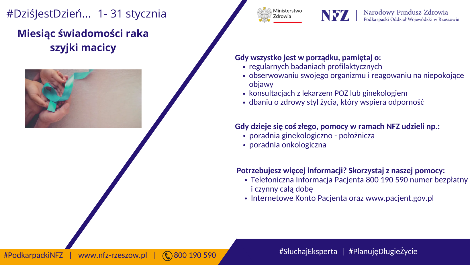 Zdjecie do artykułu Styczeń - Miesiąc Świadomości Raka Szyjki Macicy 