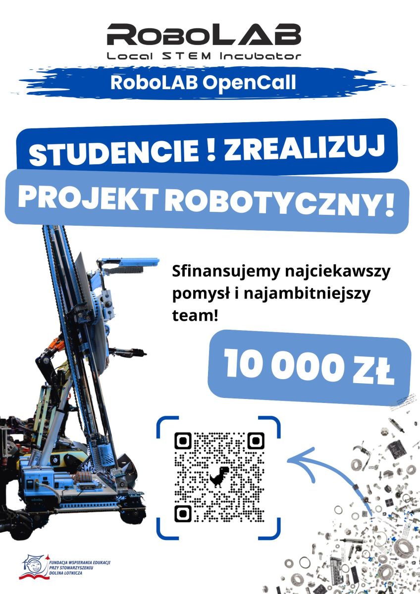 Zdjecie do artykułu Studiujesz na Podkarpaciu? Zrealizuj projekt robotyczny według własnego pomysłu w RoboLAB Local STEM Incubator!