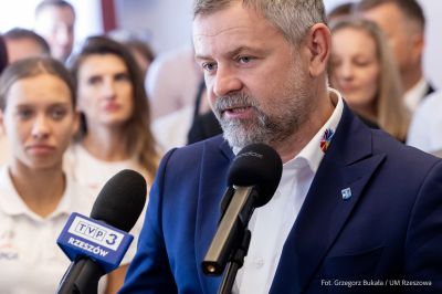 zdjęcie z konferencji prasowej Rzesz&oacute;w Europejskim Miastem Sportu 2026, fot. Grzegorz Bukała, Urząd Miasta Rzeszowa