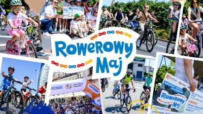 plakat promujący kampanię rowerową