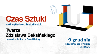 Grafika promująca spotkanie z cyklu Czas sztuki