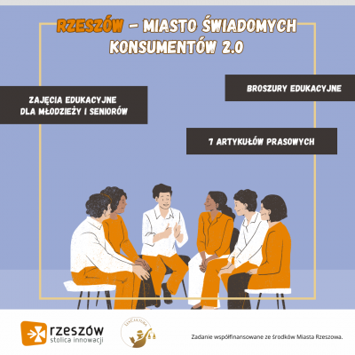 grafika promująca projekt pt. "Rzeszów miasto świadomych konsumentów"