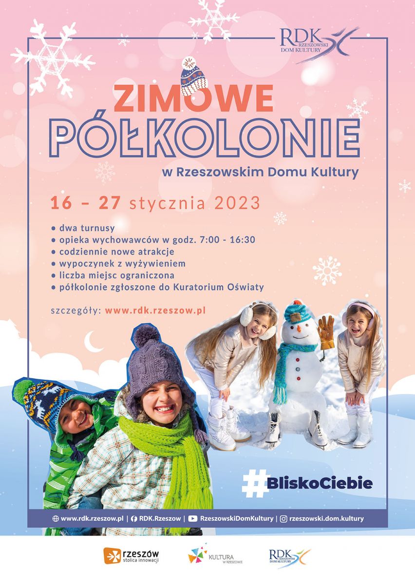 Plakat Zimowych P&oacute;łkolonii RDK