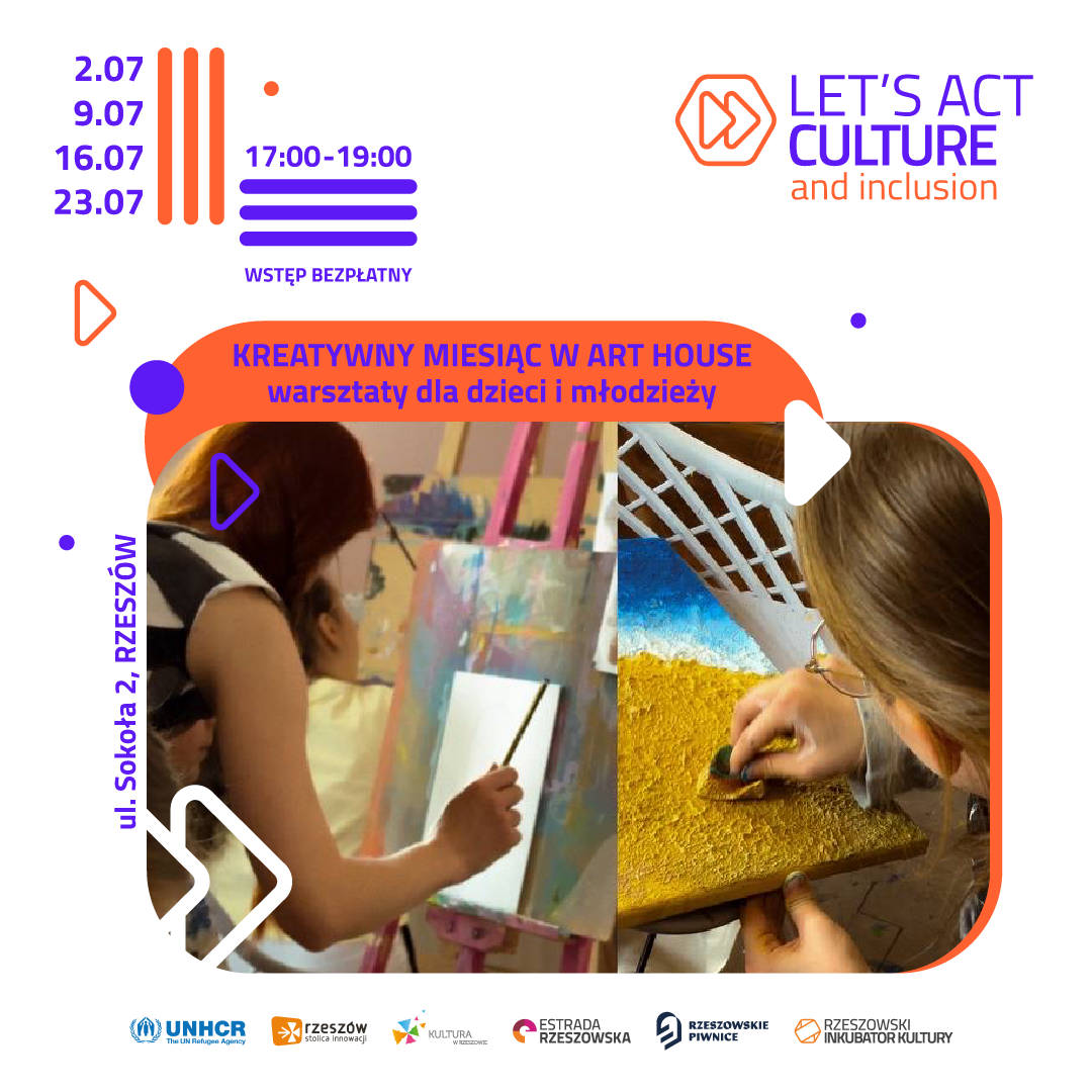 Zdjecie do artykułu Lipcowy cykl warsztatów artystycznych dla dzieci i młodzieży