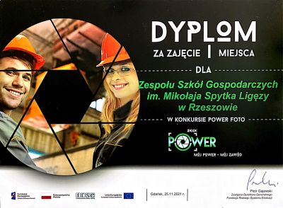 Dyplom konkursu dla rzeszowskiej szkoły