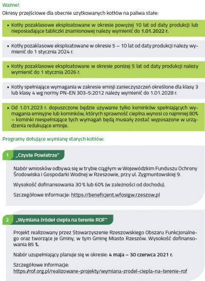 Ulotka dotycząca wymiany piec&oacute;w