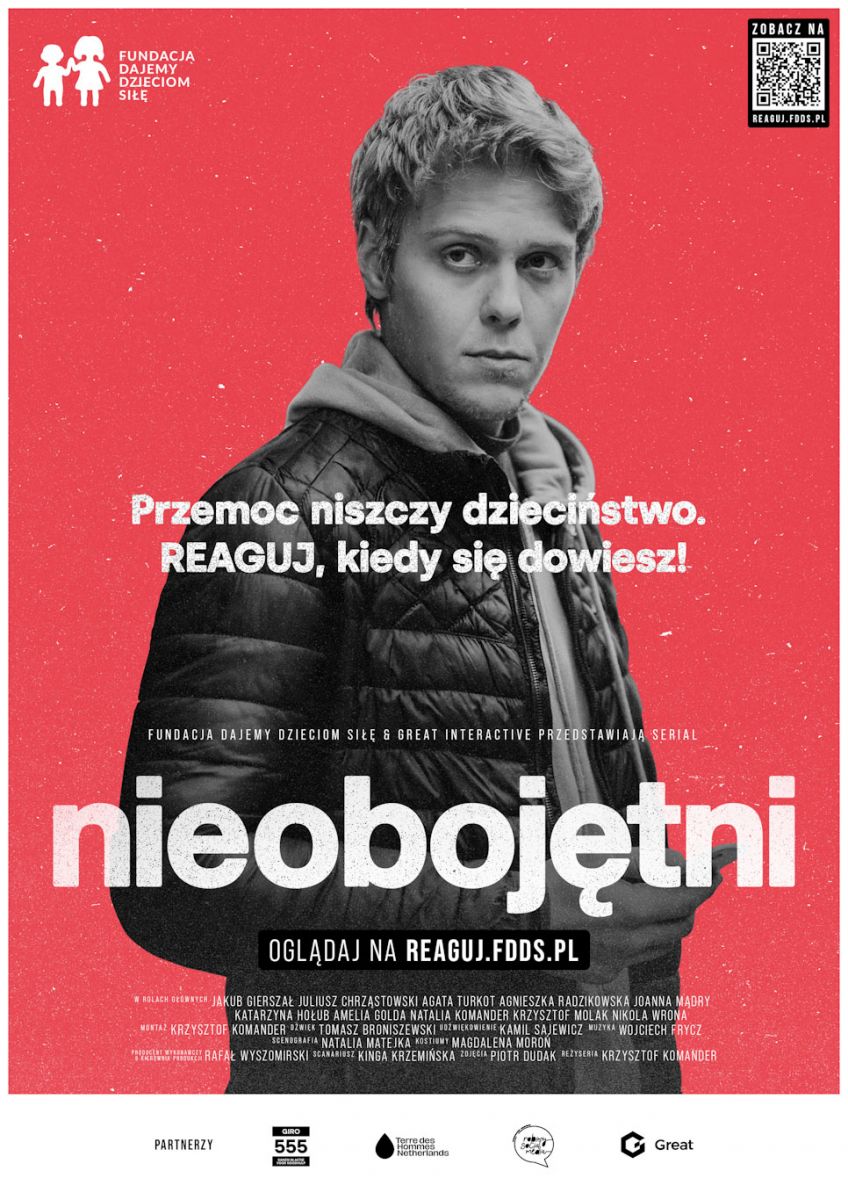 Plakat promujący kampanię społeczną ?REAGUJ na przemoc wobec dzieci?