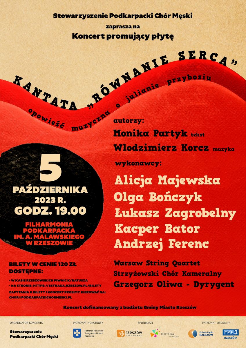 Plakat promujący koncert pt. R&oacute;wnanie serca