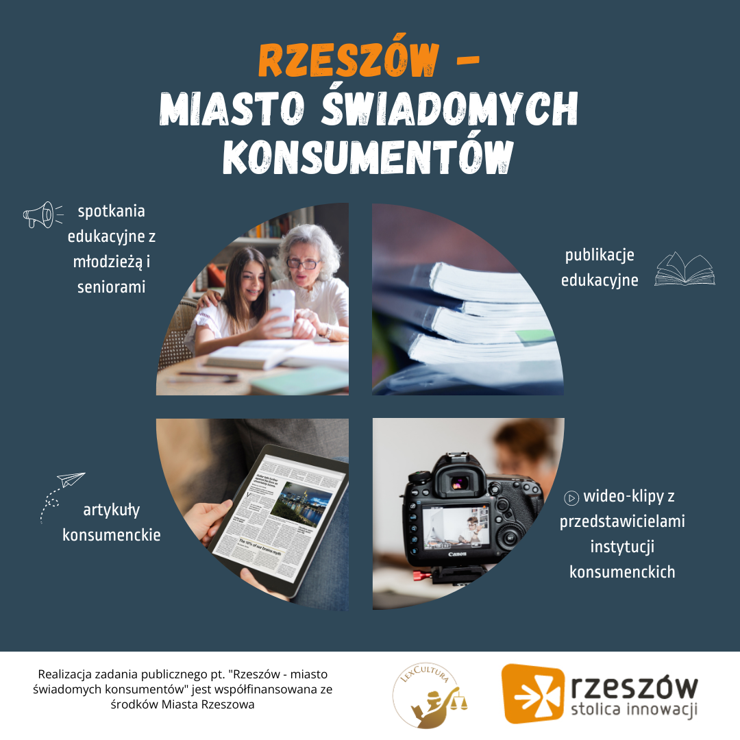 grafika promująca projekt - " Rzesz&oacute;w - miasto świadomych konsument&oacute;w"