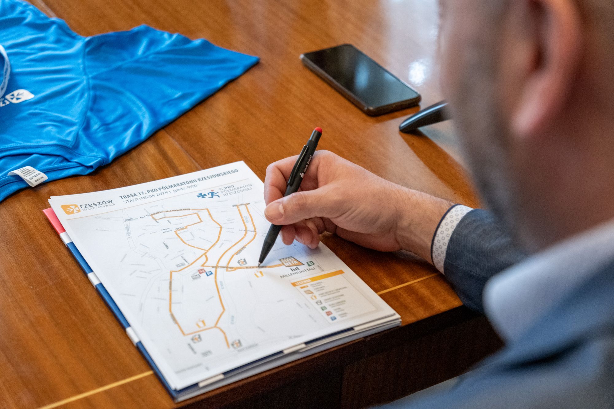 zdjęcie przedstawiające mapę biegu, fot. Marcin Piecyk, Urząd Miasta Rzeszowa