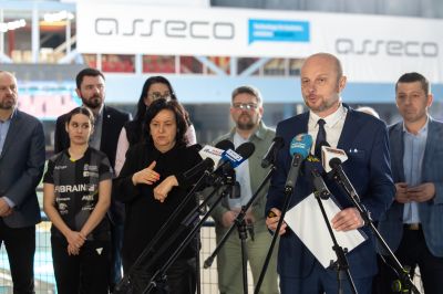 zdjęcie z konferencji prasowej - Inwestycje Sportowe w Rzeszowie, fot. Grzegorz Bukała, Urząd Miasta Rzeszowa