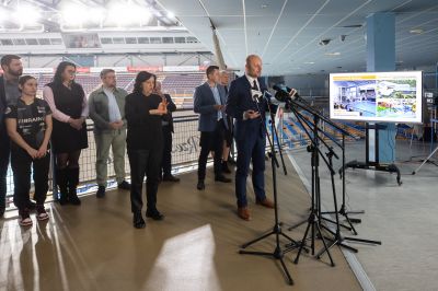 zdjęcie z konferencji prasowej - Inwestycje Sportowe w Rzeszowie, fot. Grzegorz Bukała, Urząd Miasta Rzeszowa