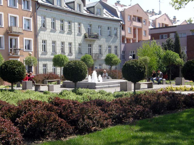 Fontanna u zbiegu ulic Kr&oacute;la Kazimierza i Słowackiego