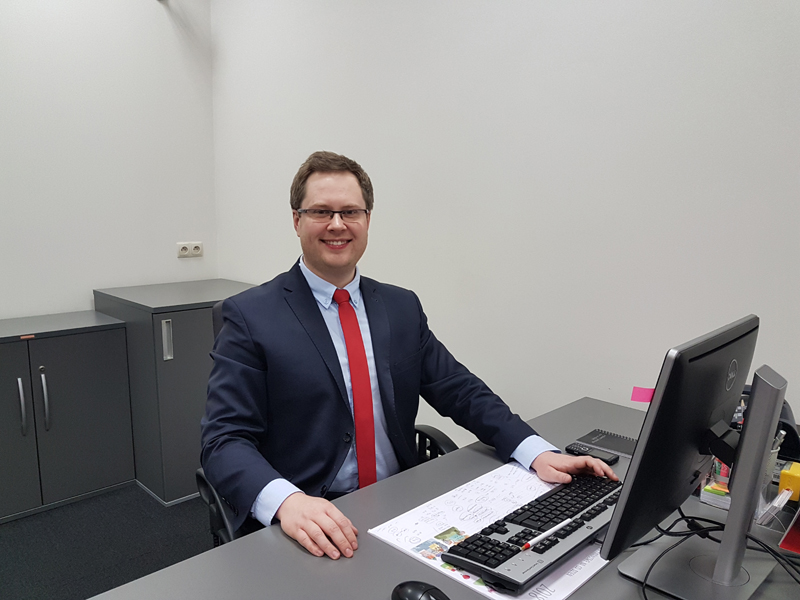 Student trzeciego roku na kierunku Zarządzanie rzeszowskiej Wyższej Szkoły Informatyki i Zarządzania Mateusz Nowak