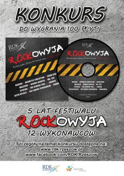 Zdjecie do artykułu Rzeszowski Dom Kultury wydawcą płyty „Rockowyja – Rzeszowska Scena Alternatywna 2010-2014”