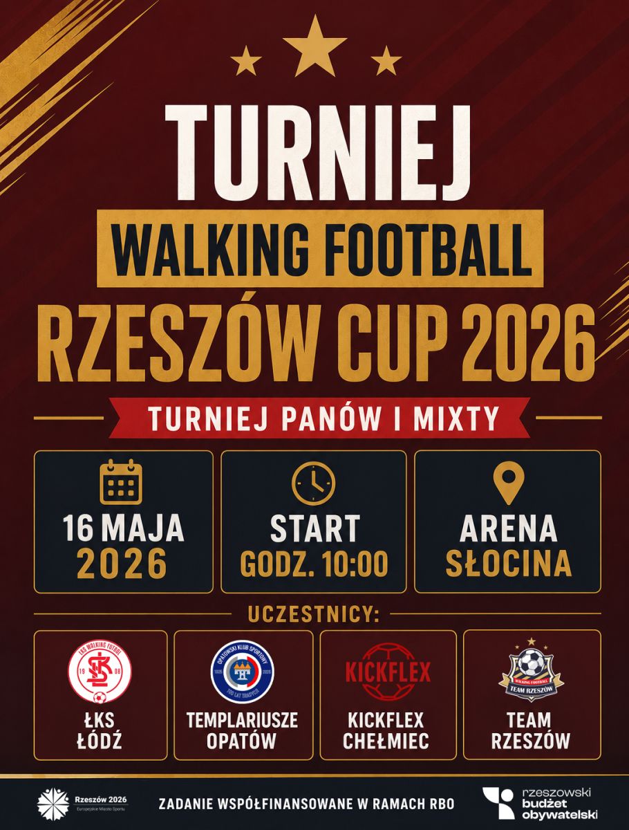 plakat promujący turniej Walking Football