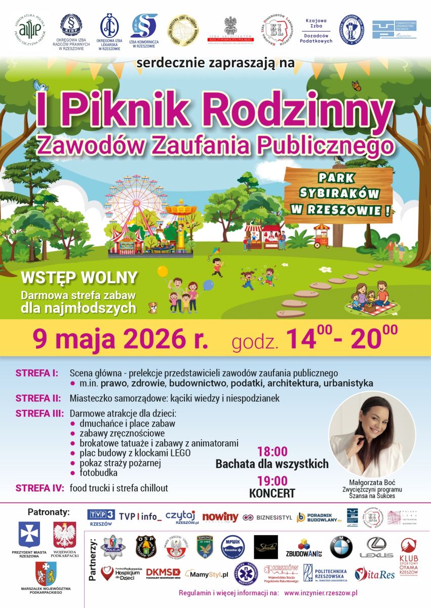 Zdjecie do artykułu I Piknik Rodzinny Zawodów Zaufania Publicznego – 9 maja 2026, Park Sybiraków, Rzeszów