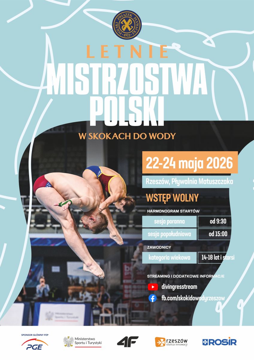 Zdjecie do artykułu Rzeszów skacze do krajowej elity. Letnie Mistrzostwa Polski w skokach do wody już w maju 2026