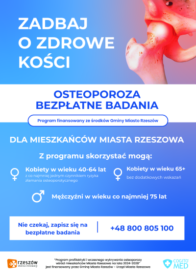Zdjecie do artykułu Bezpłatne badania profilaktyczne w kierunku osteoporozy dla Mieszkańców Rzeszowa