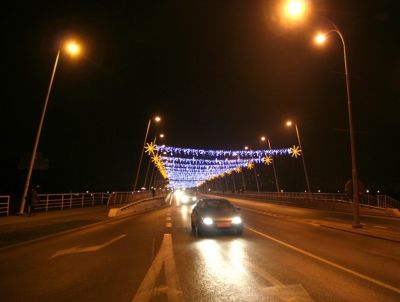 Oświetlenie świąteczne Mostu Zamkowego