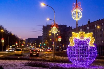 Oświetlenie świąteczne miasta, fot. Tadeusz Poźniak