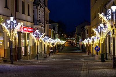 Oświetlenie świąteczne miasta, fot. Tadeusz Poźniak