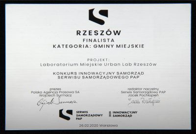 Zdjecie do artykułu Rzeszowskie projekty w finale konkursu Innowacyjny Samorząd