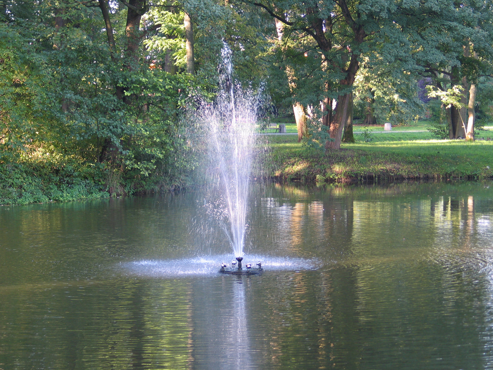 Pływająca fontanna w Parku Szafera