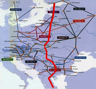 Przebieg trasy łączącej kraje skandynawskie i nadbałtyckie z państwami Europy środkowo-wschodniej