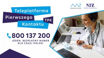 Baner reklamujący Teleplatformę Pierwszego Kontaktu