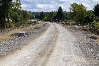 zdjęcie z budowy nowego odcinka drogi, który połączy al. Krzyżanowskiego z ul. Wieniawskiego w Rzeszowie, fot. Grzegorz Bukała, Urząd Miasta Rzeszowa