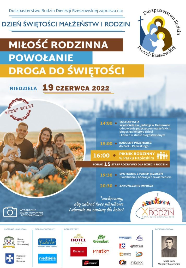 Plakat wydarzenia Dzień Świętości Małżeństw i Rodzin