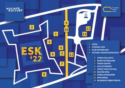 Mapa Klubu Festiwalowego ESK 2022