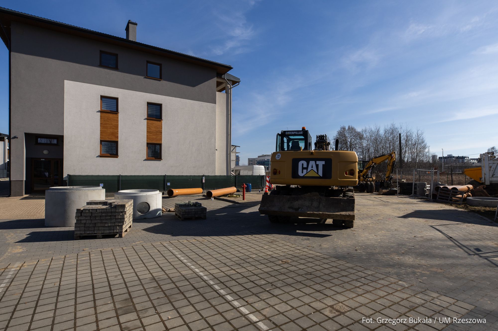 zdjęcie z terenu budowy kanalizacji deszczowej w Rzeszowie, fot. Grzegorz Bukała, Urząd Miasta Rzeszowa