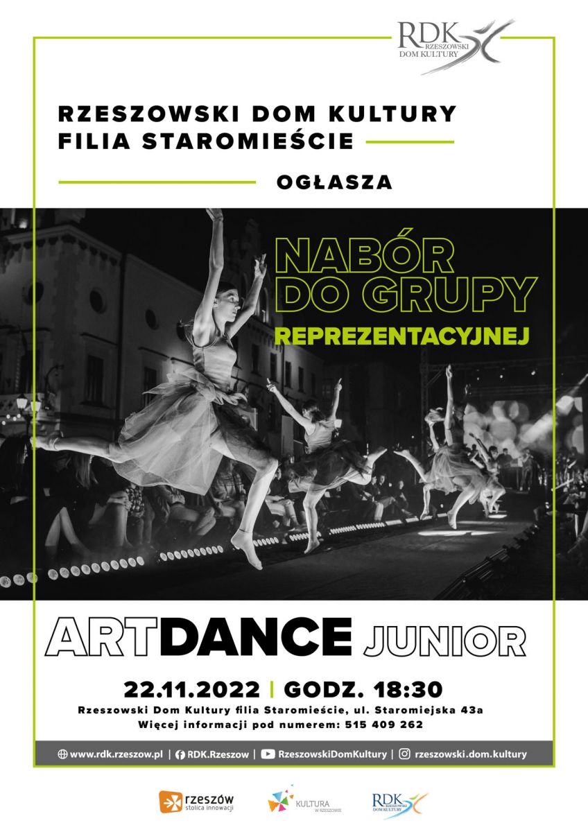 Plakat - Nab&oacute;r do grupy reprezentacyjnej ArtDance Junior