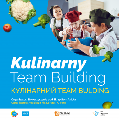 Plakat promujący warsztaty pn. KULINARNY TEAM BULIDING