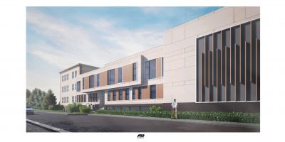 Wizualizacja planowanej inwestycji - rozbudowa Szkoły Podstawowej nr 13 na Staromieściu  | ARP Manecki