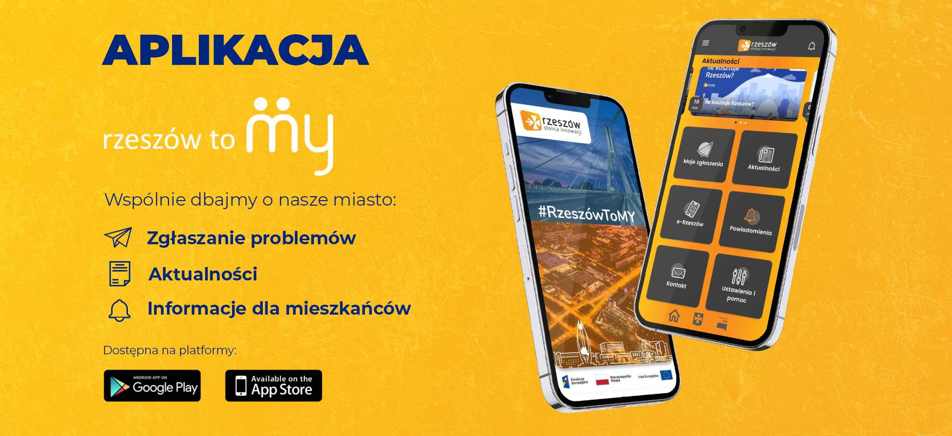 Grafika ilustrująca aplikację miejską | Rzesz&oacute;wToMy