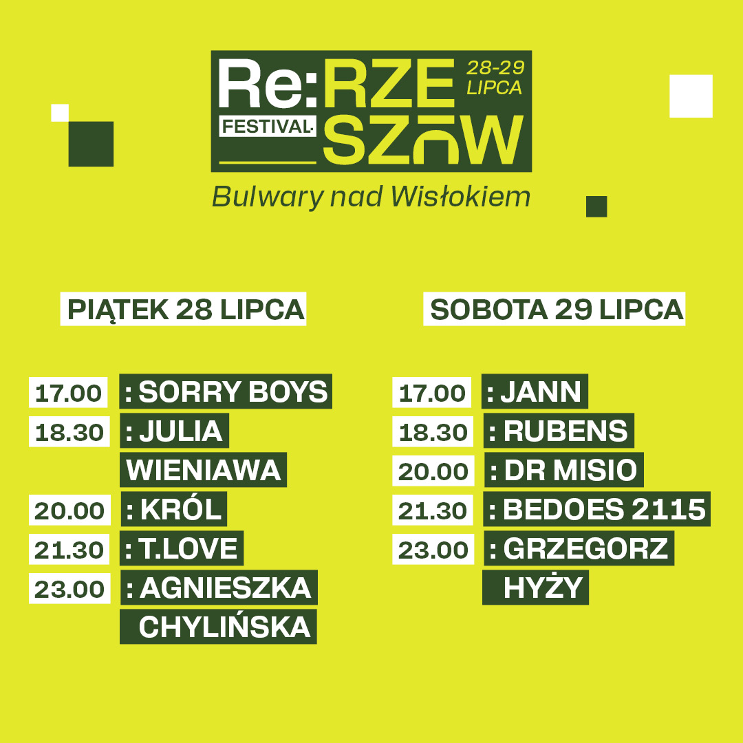 RE: RZESZ&Oacute;W FESTIVAL - line-up godzinowy wydarzenia