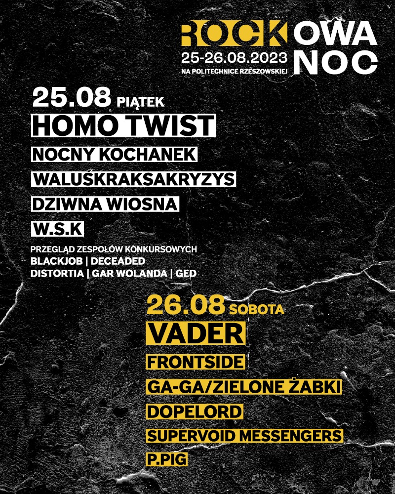 Szczeg&oacute;łowy rozkład Rockowej Nocy 2023