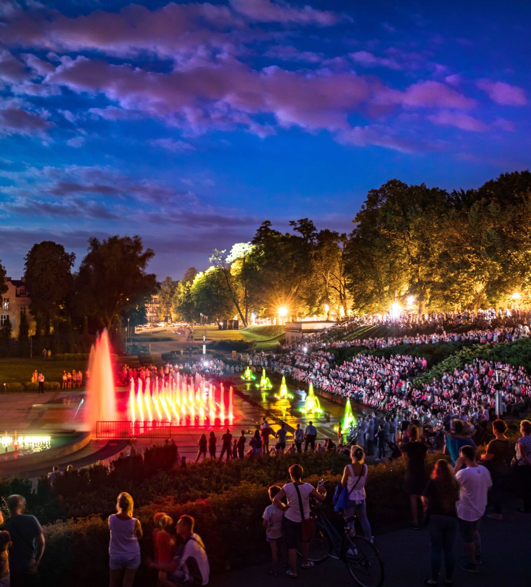 Fontanna multimedialna w Rzeszowie, fot. Tadeusz Poźniak