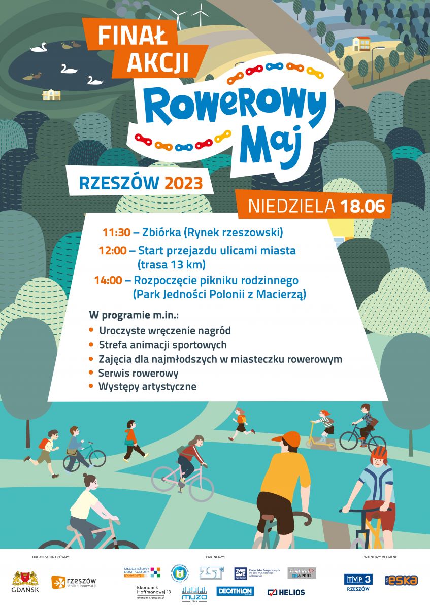 Plakat promujący akcje Rowerowy Maj