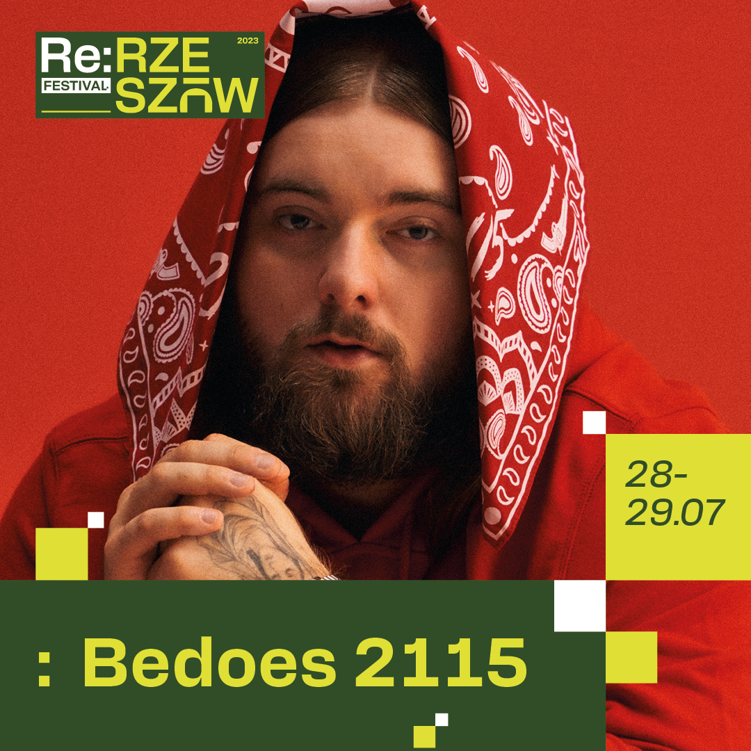 Grafika promująca Re Festival w Rzeszowie - zesp&oacute;ł Bedoes 2115