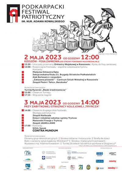 Plakat promujący wydarzenie - Podkarpacki Festiwal Patriotyczny