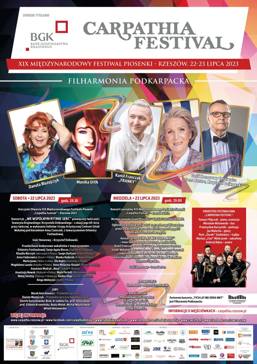 Plakat promujący Międzynarodowy Festiwal Piosenki ?Carpathia Festival? w Rzeszowie